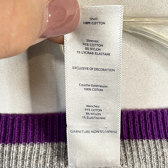 Ivivva by LuluLemon Girls Practice Ready Crewneck Sweater Purple Gray Size 12 - Picture 6 of 6